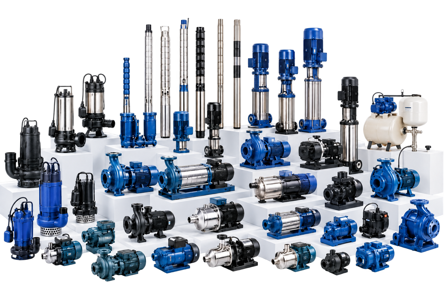 Representative range of water pumps