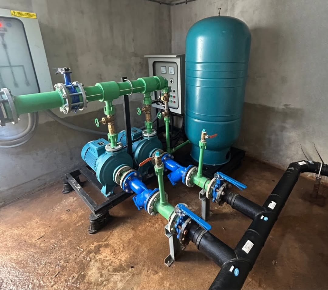 Commercial booster-pump set.