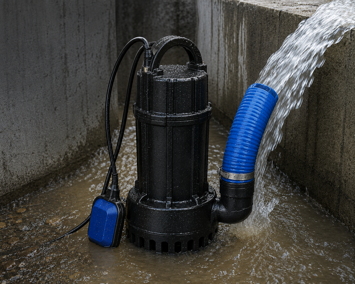 Submersible water pump.
